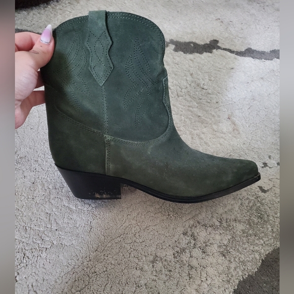 Nine West Olive Green Western Boots - Picture 3 of 12